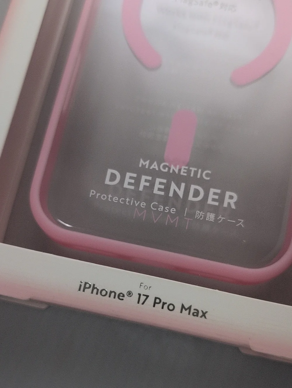 MVMT Pink & Clear Magnetic Defender iPhone 17 Pro Max Phone Case